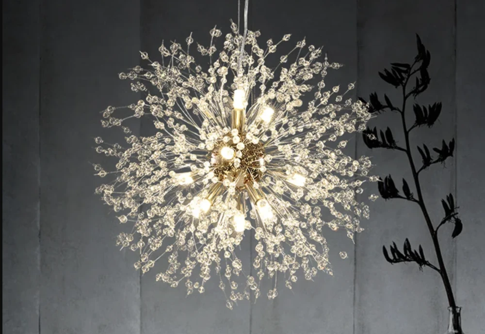 metal and crystal chandelier