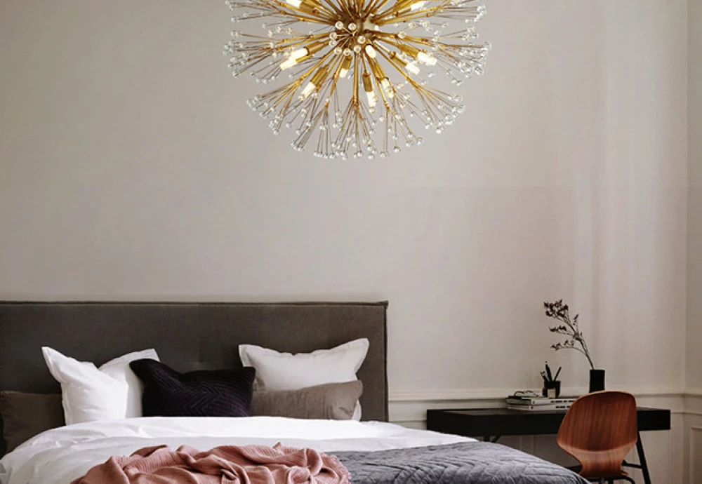 gold globe chandelier